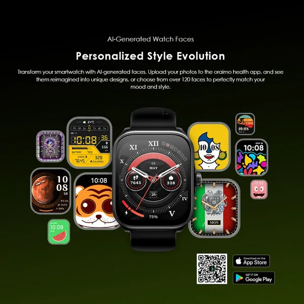 oraimo Watch Nova N 2.04''AMOLED 2.5D Smart Watch - Image 11